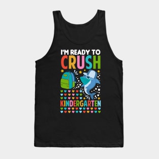 I'm Ready To Crush Kindergarten Shark Back To School Tank Top